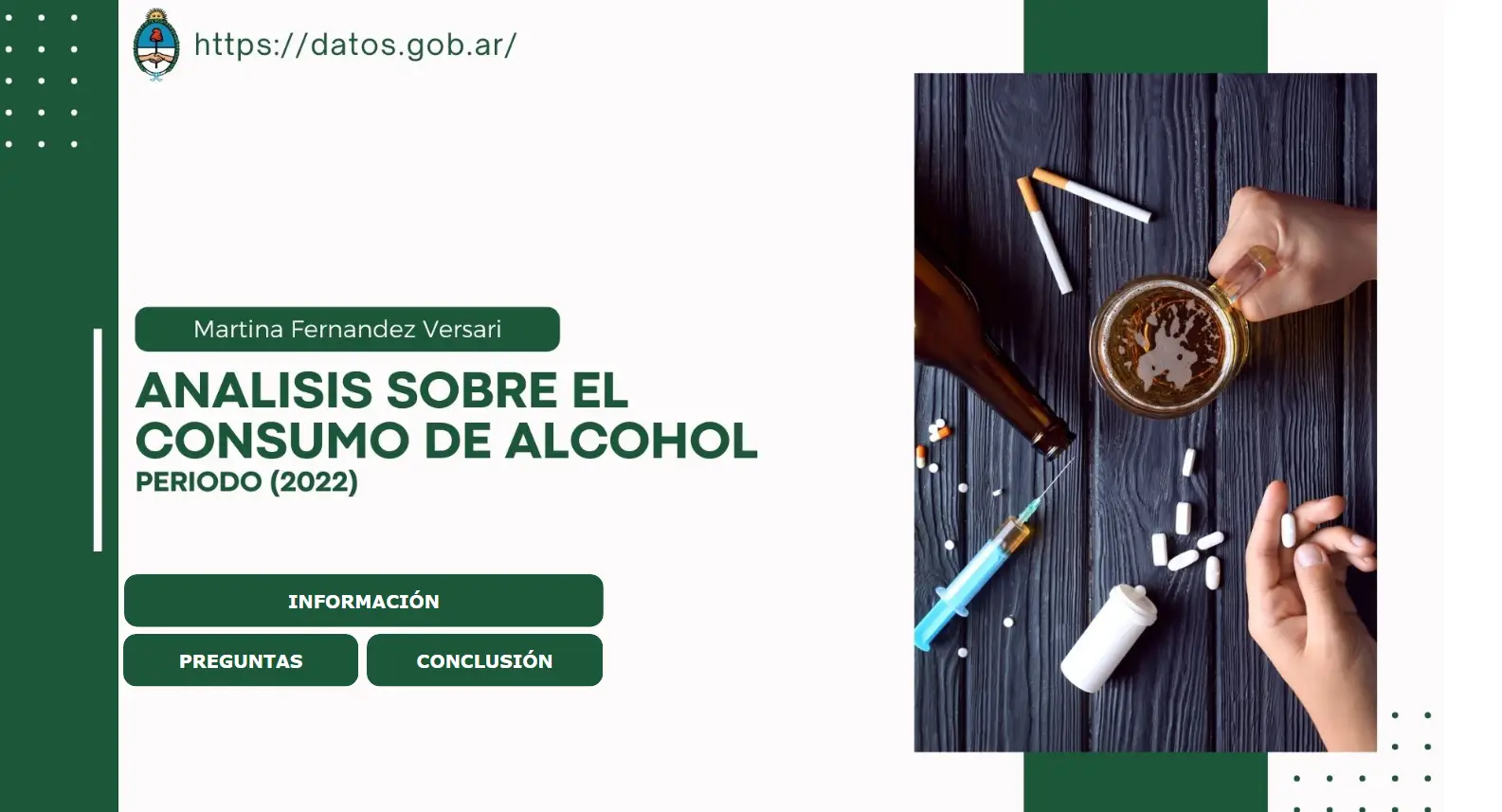 Análisis sobre el consumo de alcohol